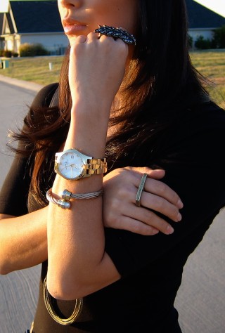 watch, bracelet, feather ring