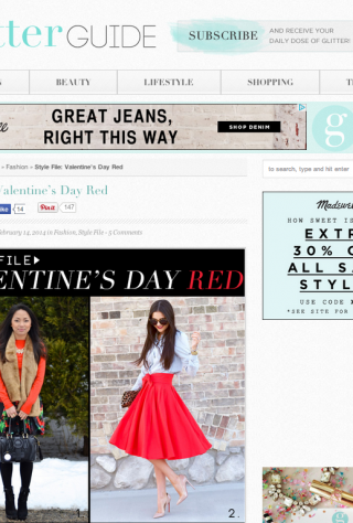 Glitter Guide, Valentine's Day, red outfits, personal style