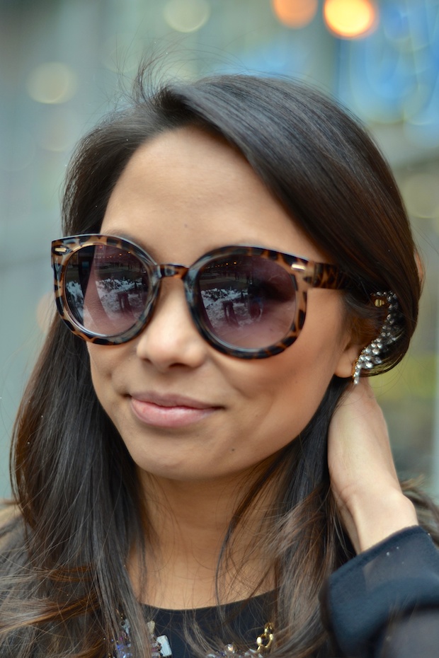 ear cuff, sunglasses