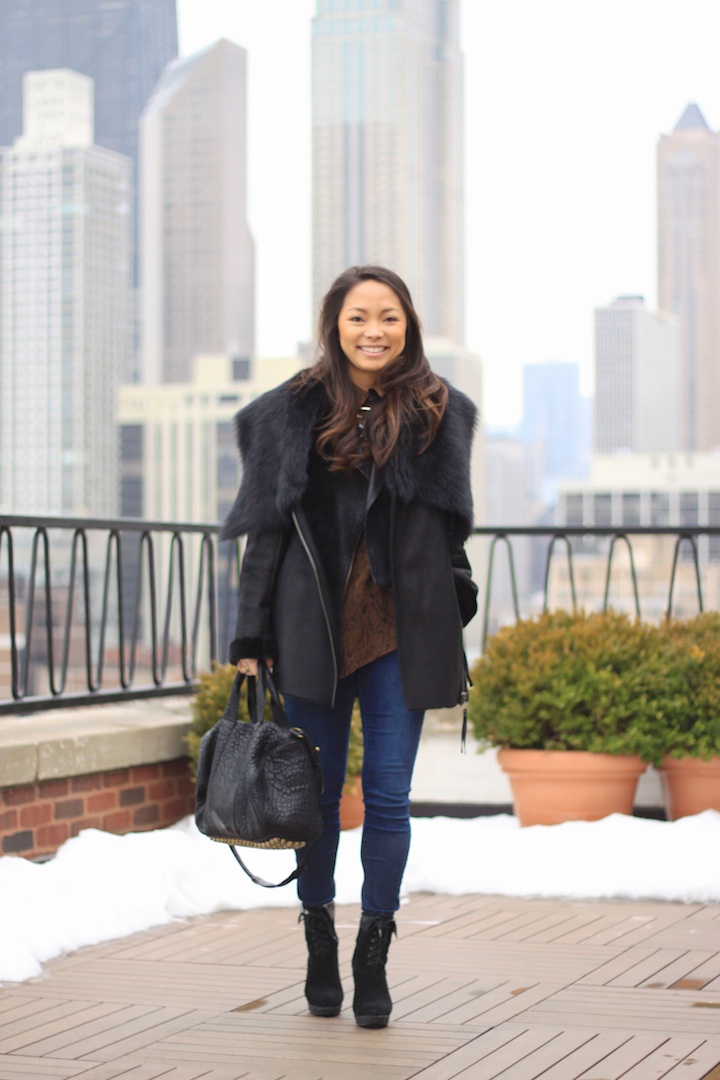 fur coat, winter style, alexander wang, equipment blouse