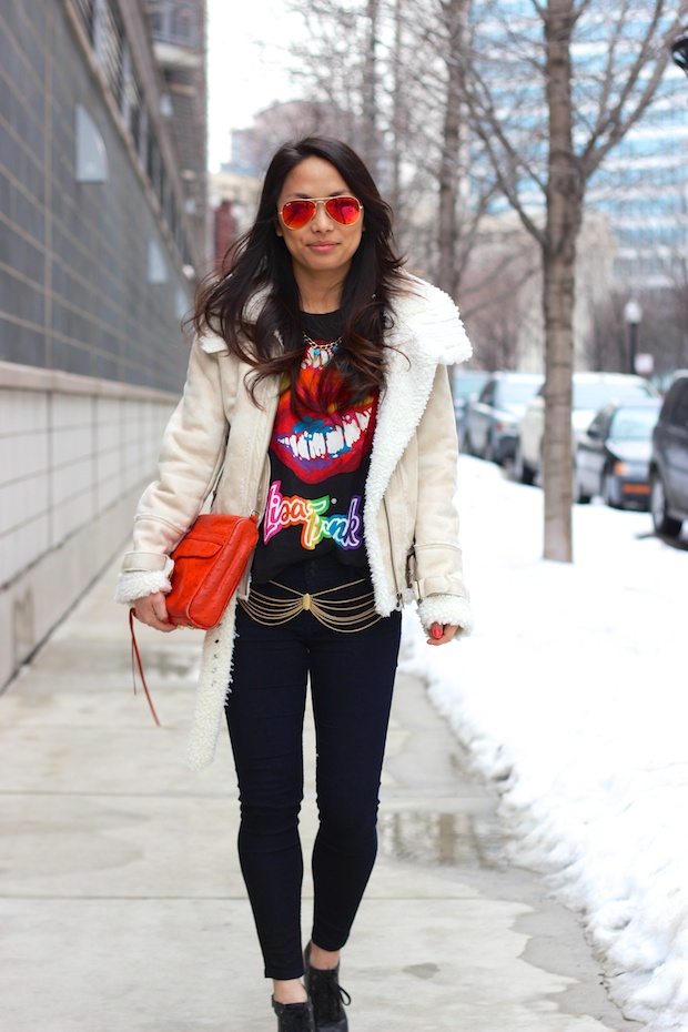 mirrored aviators, ray ban, muscle tee, lisa frank, bomber jacket