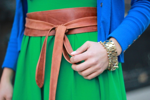 colorblocking, primary colors, blue and green, spring dresses, bauble bar