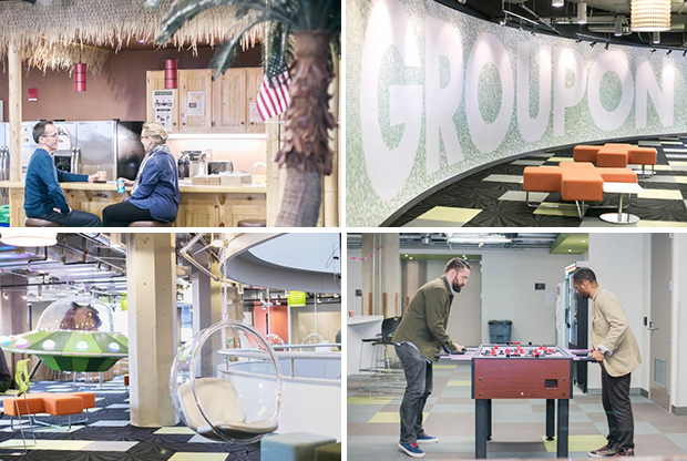 groupon office tour, refinery 29, groupon chicago, startup
