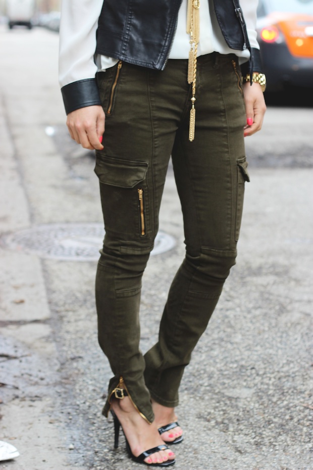 zara skinny cargo pants