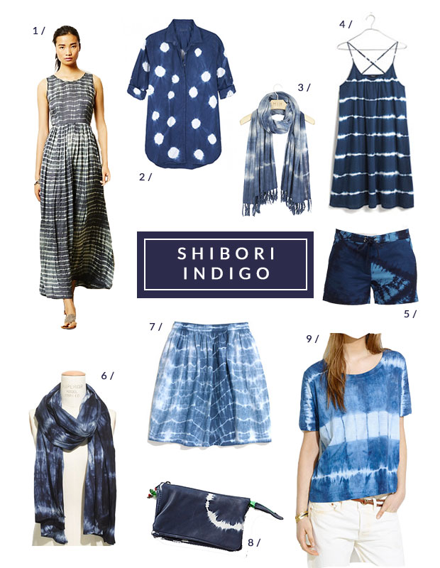 shibori indigo, madewell shibori, mih shibori, anthropologie shibori, shibori maxi