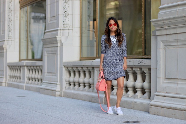 superga sneakers, danielle nicole alexa mini, ann taylor dress, ray ban aviators, kendra scott