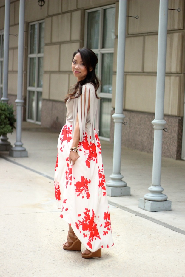 floral midi skirt, rules of etiquette, high low skirt, petite fashion bloggers