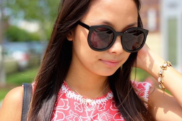 dolce vita sedona embroidered top, white embroidered shorts, kendra scott skylen ring, kendra scott skylie necklace