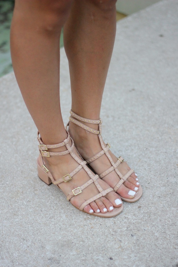 vince camuto studded gladiator sandals, westfield old orchard, sip and shop