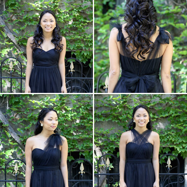 jenny yoo, jenny yoo wren, strapless dress, convertible dress, tulle, little black dress, what to wear to a wedding