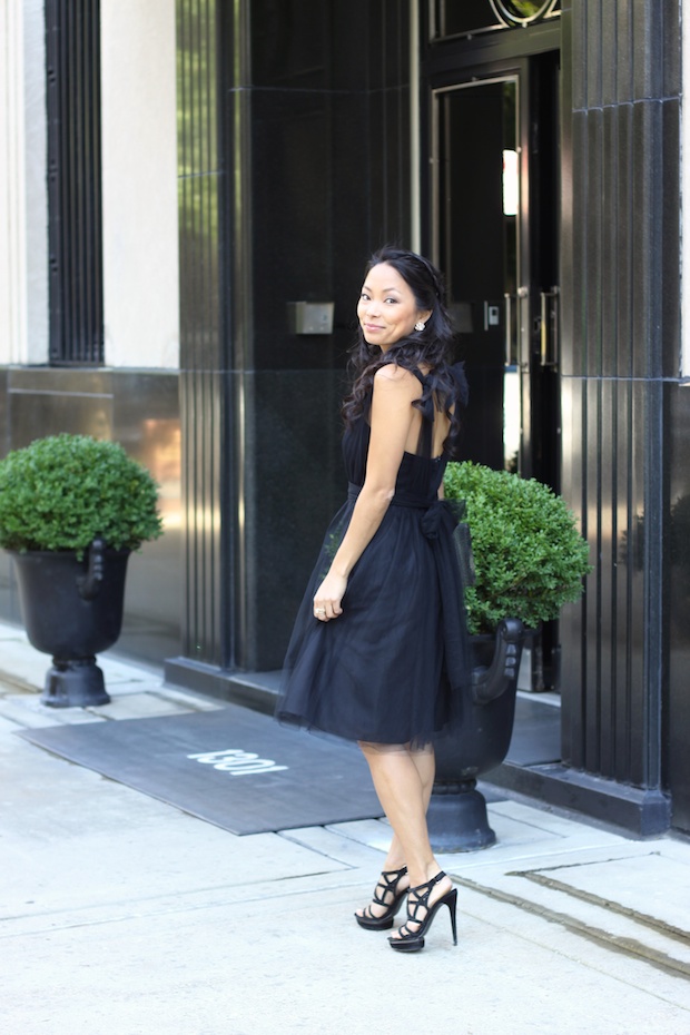 jenny yoo, jenny yoo wren, strapless dress, convertible dress, tulle, little black dress, what to wear to a wedding