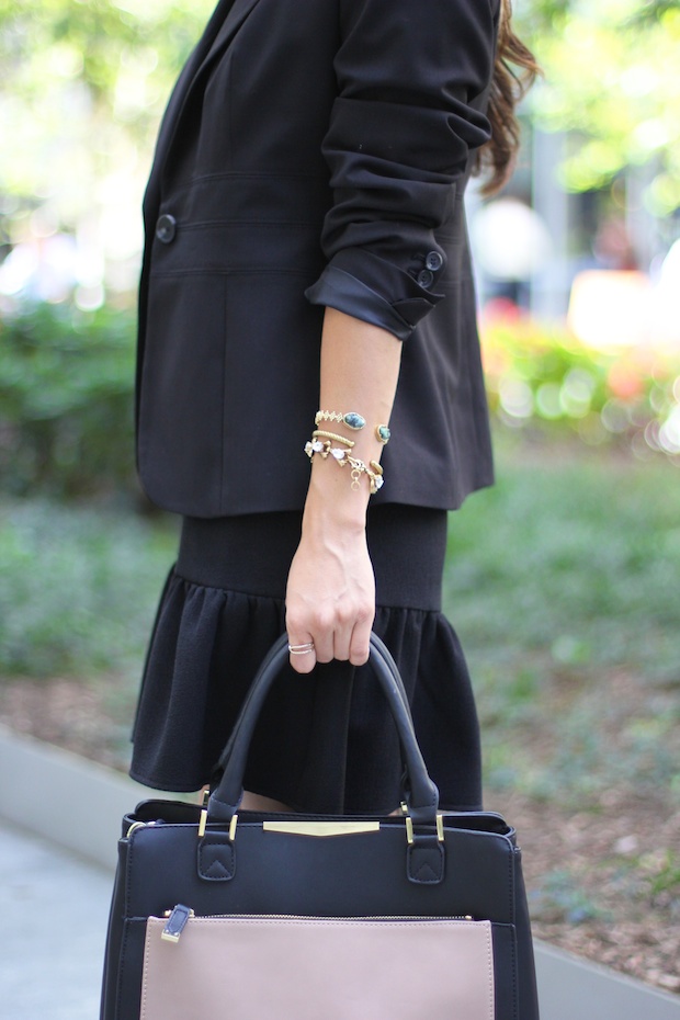 jones new york, emma blazer, black blazer, drop waist dress, office style, christine petric, the view from 5 ft. 2