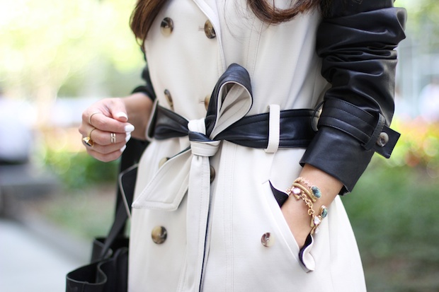 jones new york, leather sleeve trench, trenchcoat, christine petric, the view from 5 ft. 2, petite bloggers