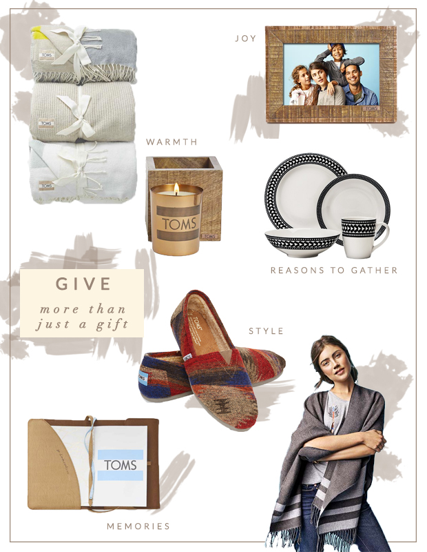 toms for target, toms giving back, gift giving, holiday season