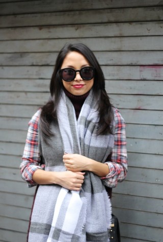 blanket scarf, plaid mixing, winter style, fall style, zara blanket scarf, plaid style