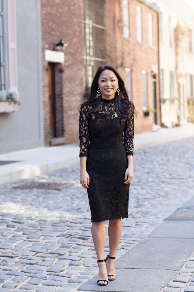 little black lace dress, little black dress, reiss lace dress, reiss london, lbd, holiday party style