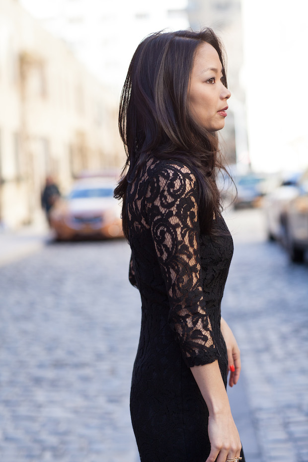 little black lace dress, little black dress, reiss lace dress, reiss london, lbd, holiday party style, christine petric