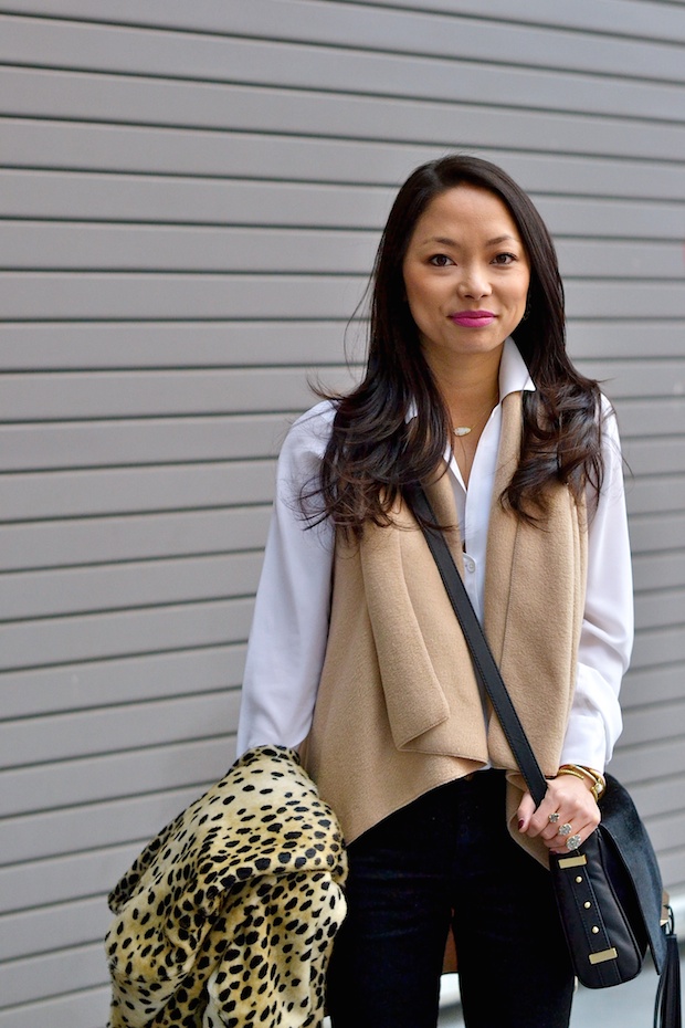 leopard coat, camel and black, camilyn beth, over the knee boots, christine petric, new york bloggers, petite bloggers