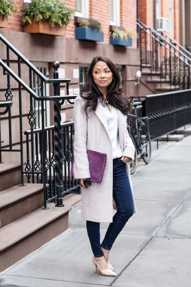 wardrobe staples, equipment white blouse, madewell skinny jeans, christine petric, the view from 5 ft. 2, nude pumps