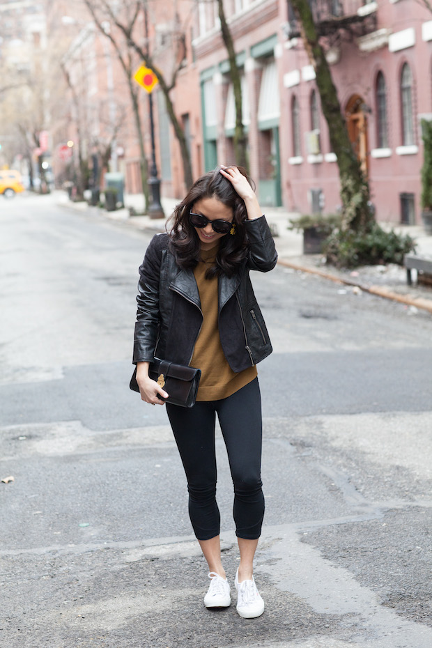 everlane sleeveless sweater, superga sneakers, sterling and burke, athleisure, sporty chic, christine petric, the view from 5 ft. 2