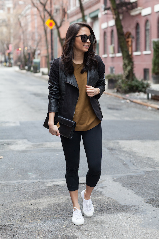 everlane sleeveless sweater, superga sneakers, sterling and burke, athleisure, sporty chic, christine petric, the view from 5 ft. 2