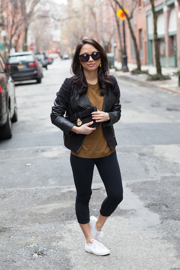 everlane sleeveless sweater, superga sneakers, sterling and burke, athleisure, sporty chic, christine petric, the view from 5 ft. 2