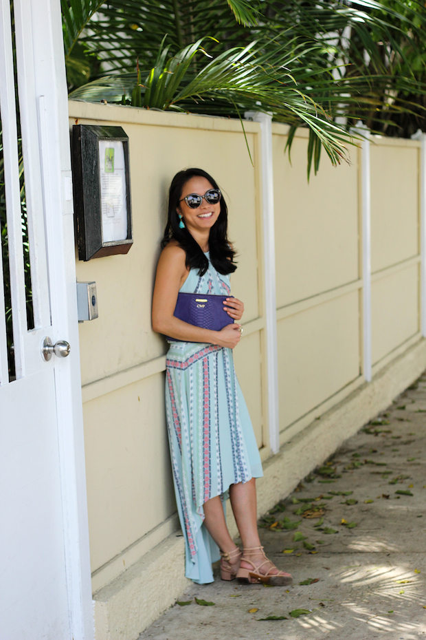 bcbgmaxazria dress, neiman marcus dress, puerto rico, kendra scott, via maya, giginew york