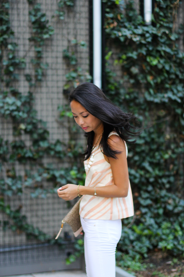 anthropologie, chevron midi top, white jeans, rag and bone, christine petric, the view from 5 ft. 2