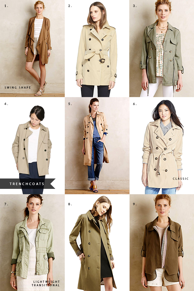 trenchcoats, fall trenchcoats, anthropologie, fall