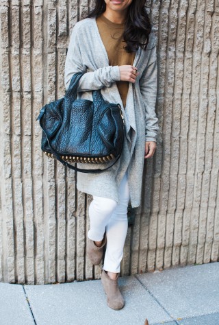 everlane sleeveless sweater, hye park and lune cardigan, christine petric, the view from 5 ft. 2, white jeans, fall style