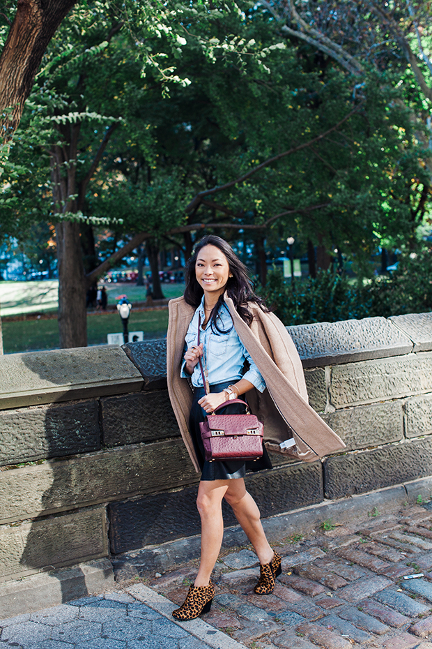 jcrew stadium cloth coat, cocoon coat, aerosoles, style off contest, leopard wedge, christine petric, the view from 5 ft. 2, new york bloggers