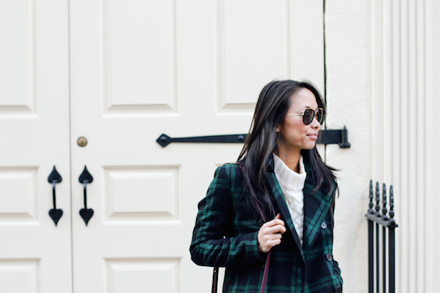 old navy culottes, plaid jacket, krewe du optic breton, christine petric, the view from 5 ft. 2