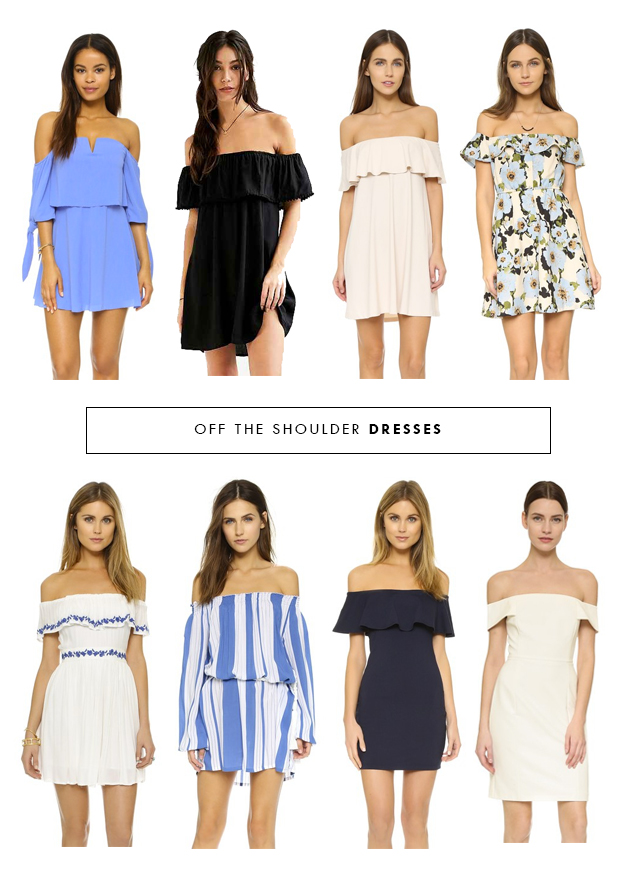 off the shoulder dresses, shopbop dresses