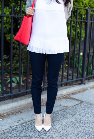 banana republic, br classics, pleated cami, sloan pant, christine petric, the view from 5 ft. 2, ny bloggers