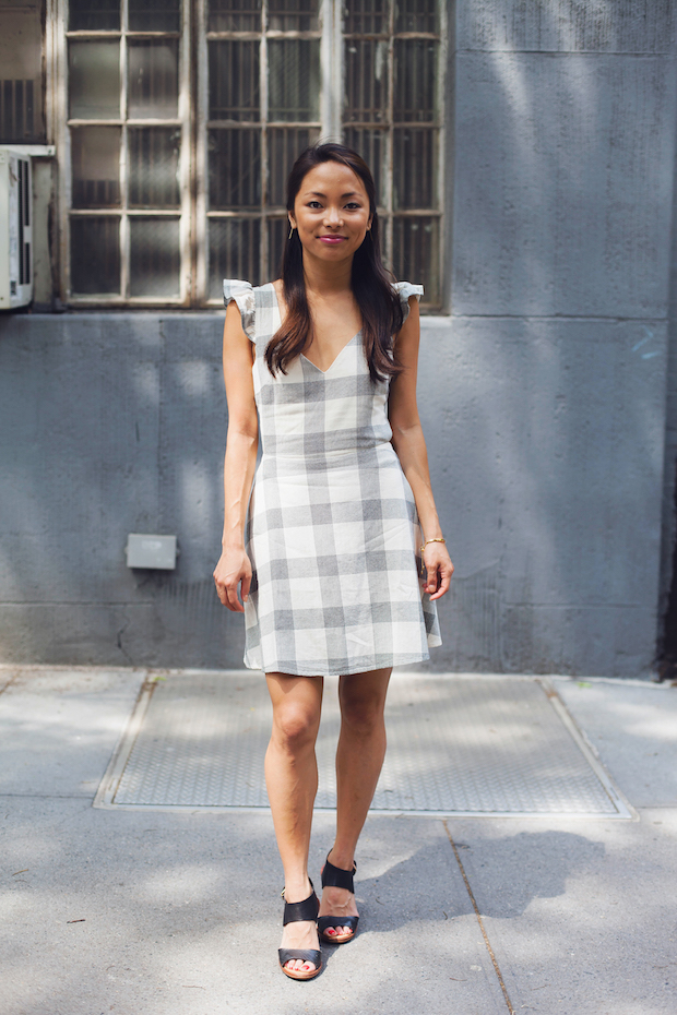 gingham dress, christine petric, the view from 5 ft. 2, summer dresses