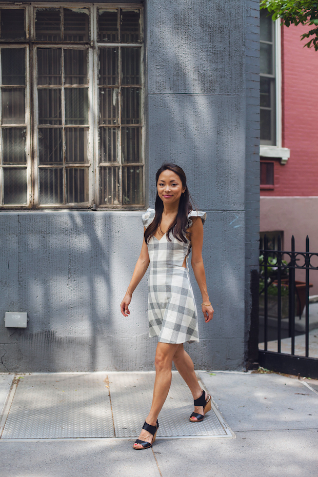 gingham dress, christine petric, the view from 5 ft. 2, summer dresses