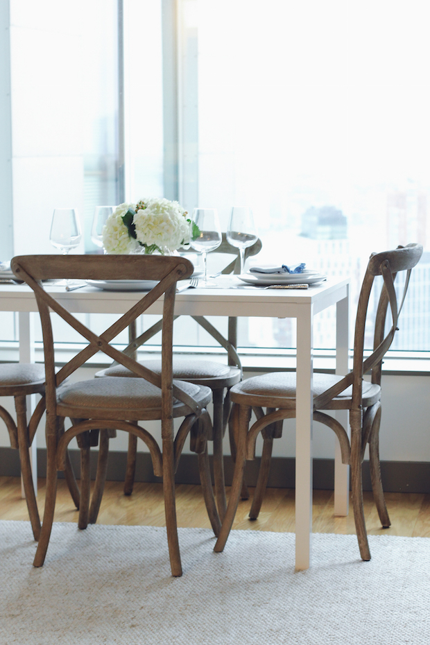 dining room, inspiration, tablescape, world market, wood dining chairs, rattan