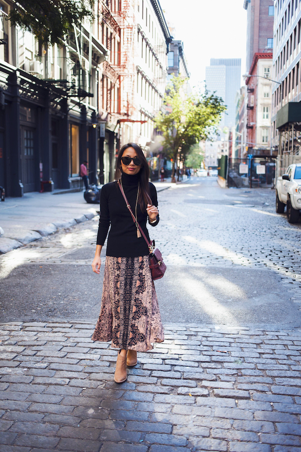 midi skirt, cleobella, southwestern style, the view from 5 ft. 2, petite bloggers, new york city bloggers