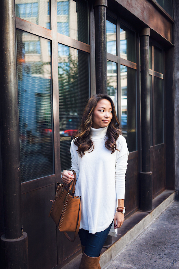 nordstrom sweater, over the knee boots, fall style, the view from 5 ft. 2, new york bloggers