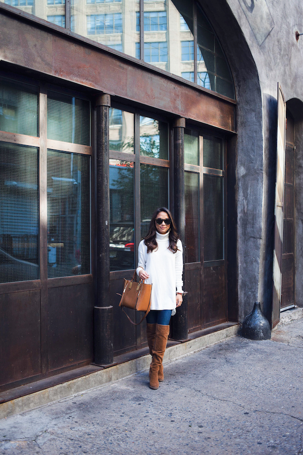 nordstrom sweater, over the knee boots, fall style, the view from 5 ft. 2, new york bloggers