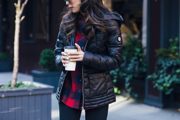 bernardo down jacket, winter style, plaid, puffer jacket