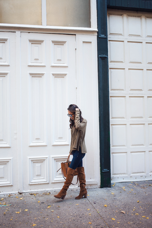 free people top, high neck top, over the knee boots, christine petric, the view from 5 ft. 2, nyc bloggers