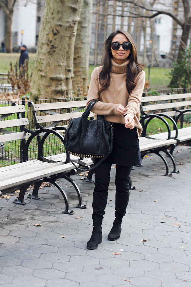 over the knee boots, nordstrom, winter style, cashmere sweaters, christine petric, nyc bloggers, the view from 5 ft. 2