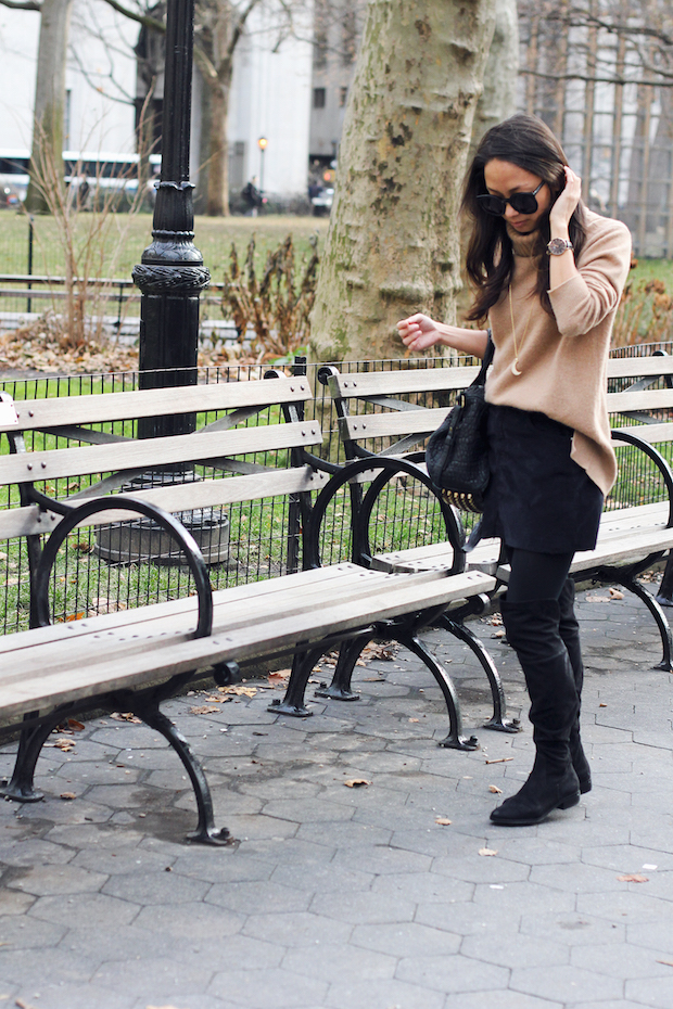 over the knee boots, nordstrom, winter style, cashmere sweaters, christine petric, nyc bloggers, the view from 5 ft. 2