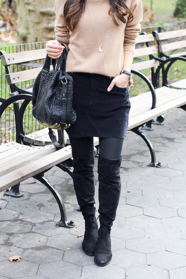over the knee boots, nordstrom, winter style, cashmere sweaters, christine petric, nyc bloggers, the view from 5 ft. 2