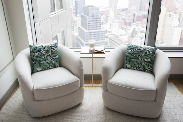 swivel chairs, scout design studio, custom chairs, reupholstering, interiors, nyc apartments