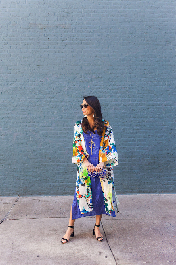 anthropologie, anthro petites, midi dress, kimono, tassel earrings, the view from 5 ft. 2, petite bloggers, nyc bloggers