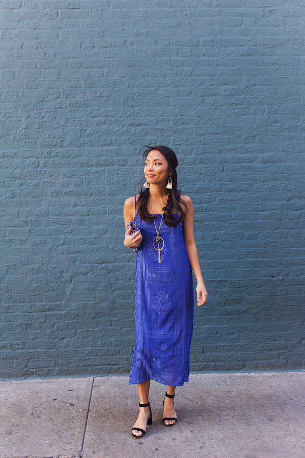 anthropologie, anthro petites, midi dress, kimono, tassel earrings, the view from 5 ft. 2, petite bloggers, nyc bloggers