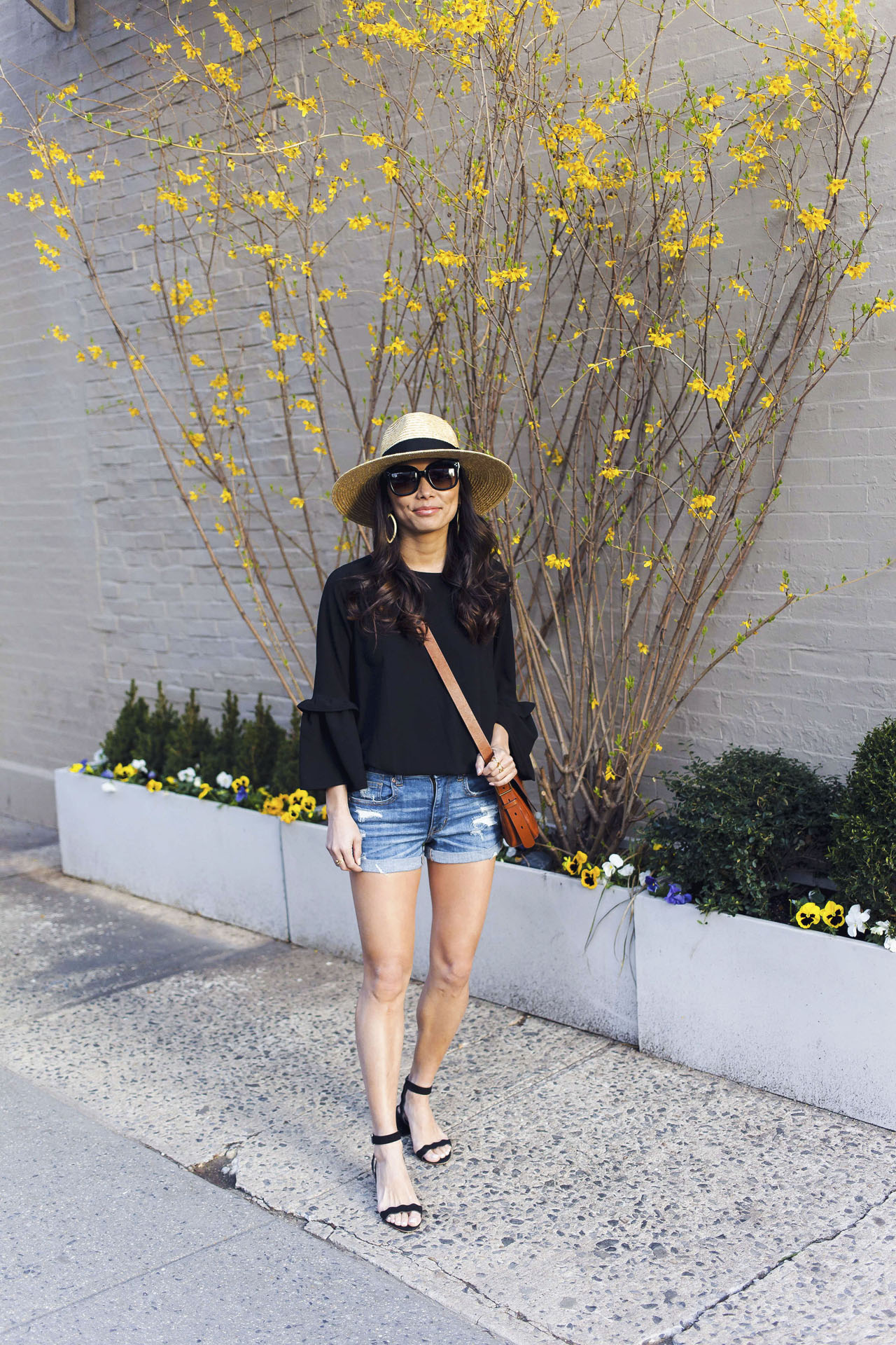 straw hat, summer hats, loeffler randall sandals, petite bloggers, the view from 5 ft. 2