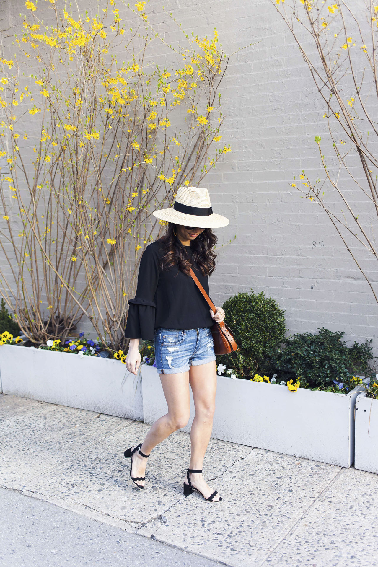 straw hat, summer hats, loeffler randall sandals, petite bloggers, the view from 5 ft. 2